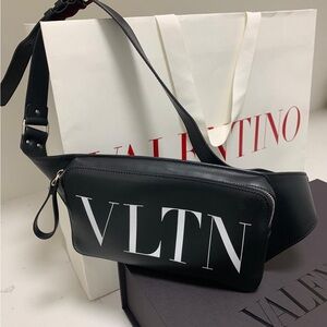 Valentino Black Leather Shoulder Bag